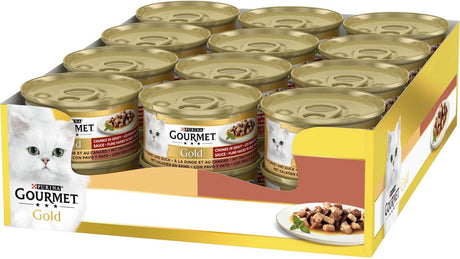 Gourmet Gold Fine Snacks – 24 x 85 g – Truthahn-Ente – Nassfutter für Katzen