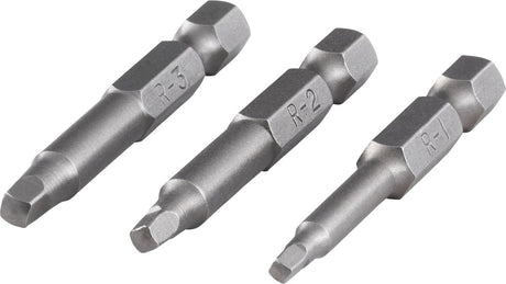 Wolfcraft-Schraubendreher-Bits | Quadratplus | 50mm | NEIN. 1, 2, 3 | 3-teilig - 1266000