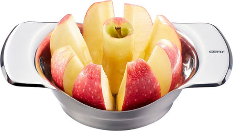 Gefu Parti Apfelschneider aus Edelstahl – Apfel- und Birnenschneider – 8 Scheiben – inklusive Kernentferner – spülmaschinenfest