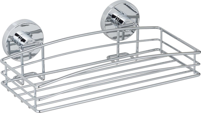 Wenko Vacuum-Loc Duschregal Chrom 26x15cm - Duschkorb - Montage ohne Bohren