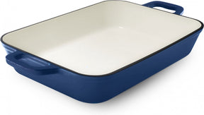 Grand feu - geëmailleerde gietijzeren ovenschaal - 3,2 ltr. - blauw