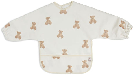 Jollein - slab waterproof met mouw (teddy bear) - polyester - polyurethaan - slabbetjes baby - 40 cm
