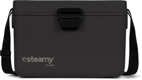 Steamy classy 12 - kleine koelbox incl. divider snijplank met schouderband - 12 liter - raven black
