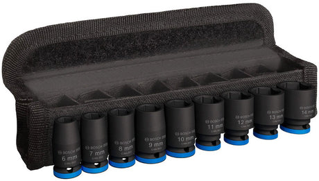 Bosch Professional Pro Impact Schlag-Stecknuss-Set kurz 1 4 9-teilig – 2608003034
