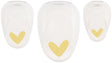 Vaessen creative pons set - figuurpons hart speels - 3 st. - ø 9 x 13, 18 x 22 en 35 x 37 mm