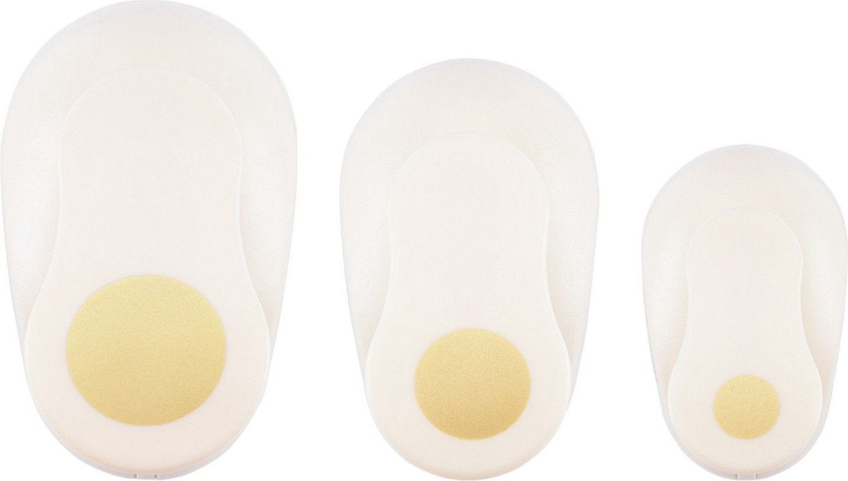 Vaessen creative pons set - figuurpons - cirkels - 3 st. - 8 mm tot 2,5 cm