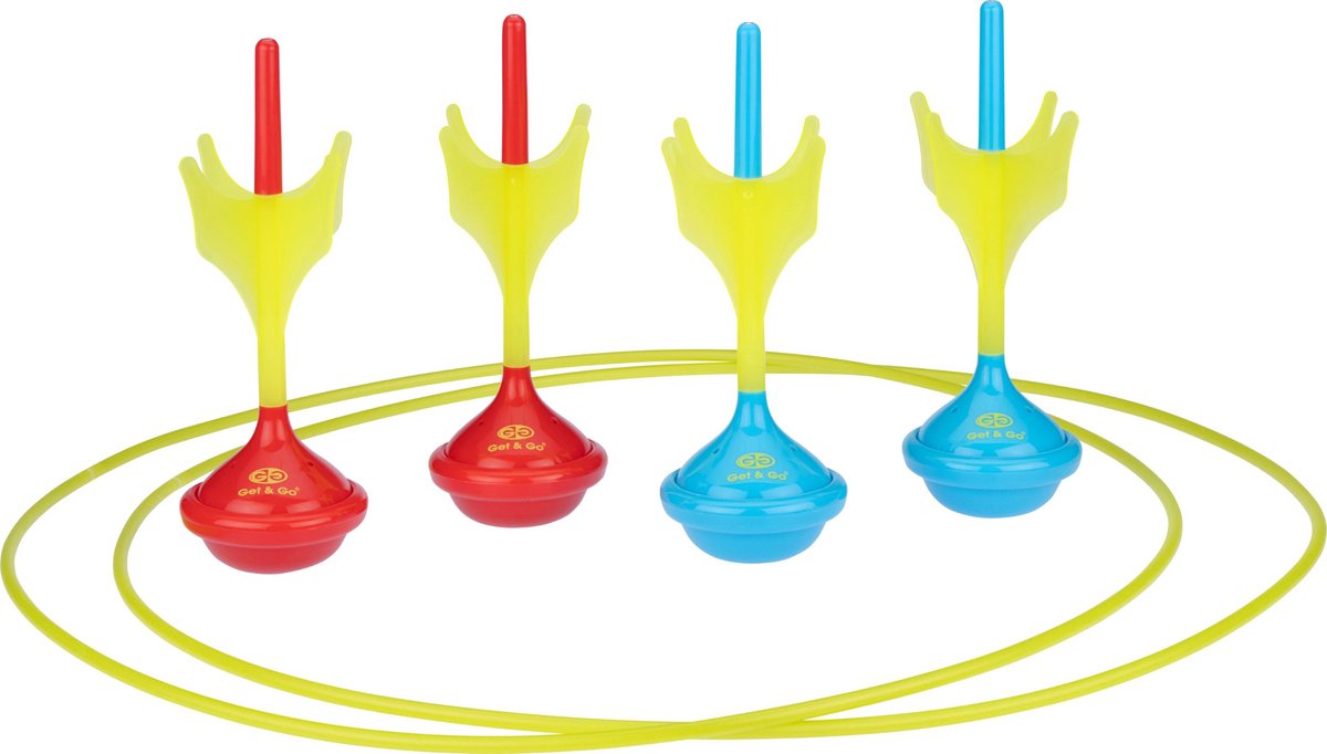Get go tuindarts set - glow in the dark - 4 darts 2 ringen