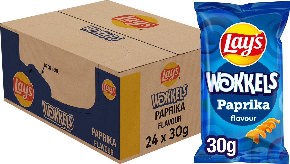 Lay's Wokkels Paprika - Chips - 24 x 30 Gramm
