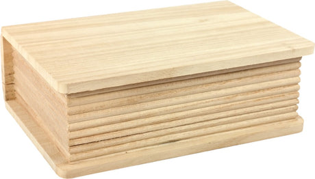 Das kreative Unternehmen dekoriert Ihr eigenes Aufbewahrungsbuch aus Holz