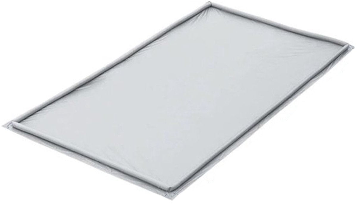 Proplus opblaasbaar grondzeil - 2,50 x 3,50 m - waterdicht pvc - opblaasbare rand - grijs