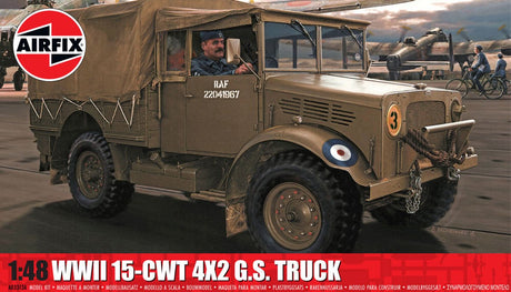Airfix-Modellbausatzauto – 03313a Bedford MW – Zweiter Weltkrieg, 15-cwt 4 x 2 g.s. LKW – Militär-RAF-Truck aus Kunststoff – 1:48 – Modellbau