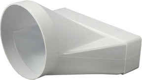 Europlast rechteckiger Kunststoffadapter ø125mm - 220x55mm - ksd25-125