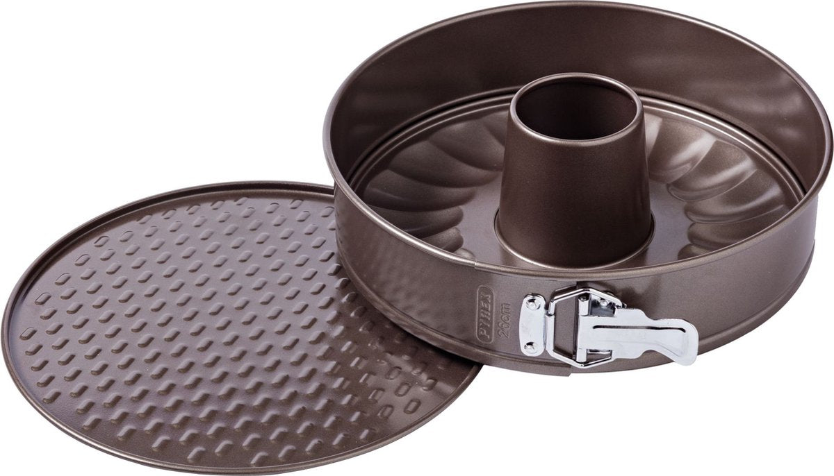Pyrex - Asimetria 2 in 1 Feder- und Turbandose ø 26 cm - Braun - Kohlenstoffstahl