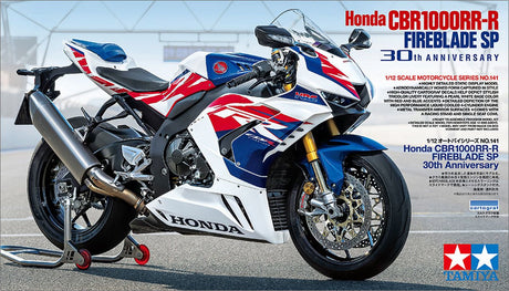 Tamiya Modellbausatzauto – 14141 Honda CBR1000RR-R Fireblade SP 30-jähriges Jubiläum aus Kunststoff – 1:12 – Modellbau