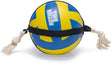 Beeztees Action-Volleyball mit Seil – Hundespielzeug – Gummi – Blau Gelb – 48 x 20,4 x 20,4 cm, Einheitsgröße