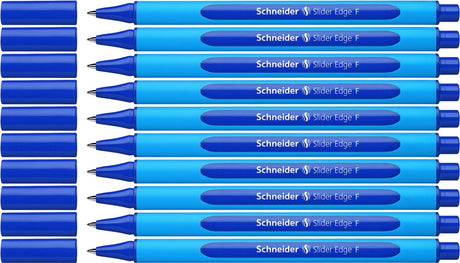 Schneider Schreibgeräte Schneider Kugelschreiber - Schiebekante - Feder f - Schreibfarbe blau - 10 Stück - s-152003-10