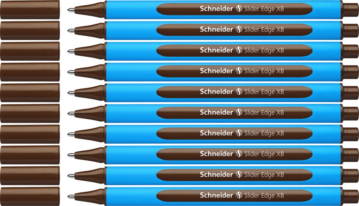 Schneider Schreibgeräte Schneider Kugelschreiber – Schiebekante – XB – Braun – 10 Stück – S-152207-10