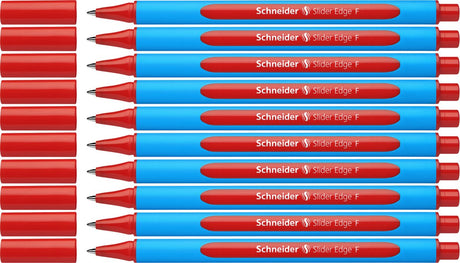 Schneider Schreibgeräte Schneider Kugelschreiber - Schiebekante - F - Rot - 10 Stück - S-152002-10