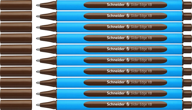 Schneider Schreibgeräte Schneider Kugelschreiber – Schiebekante – XB – Braun – 10 Stück – S-152207-10