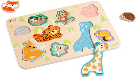 Classic World Holzeinlegepuzzle Tierpuzzle, 10-tlg.
