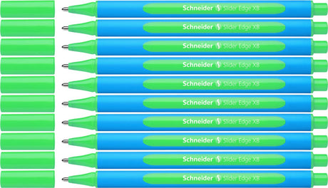 Schneider Schreibgeräte Schneider Kugelschreiber - Schiebekante - Feder XB - Schreibfarbe Grün - 10 Stück - S-152204-10
