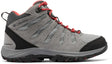 Columbia Redmond III Mid wasserdichte Damen-Wanderstiefel – Dampf, rote Koralle