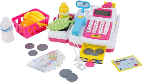 Eddy Toys Spielzeugkasse - Spielladen - 24 Teile - Registrierkassen-Set
