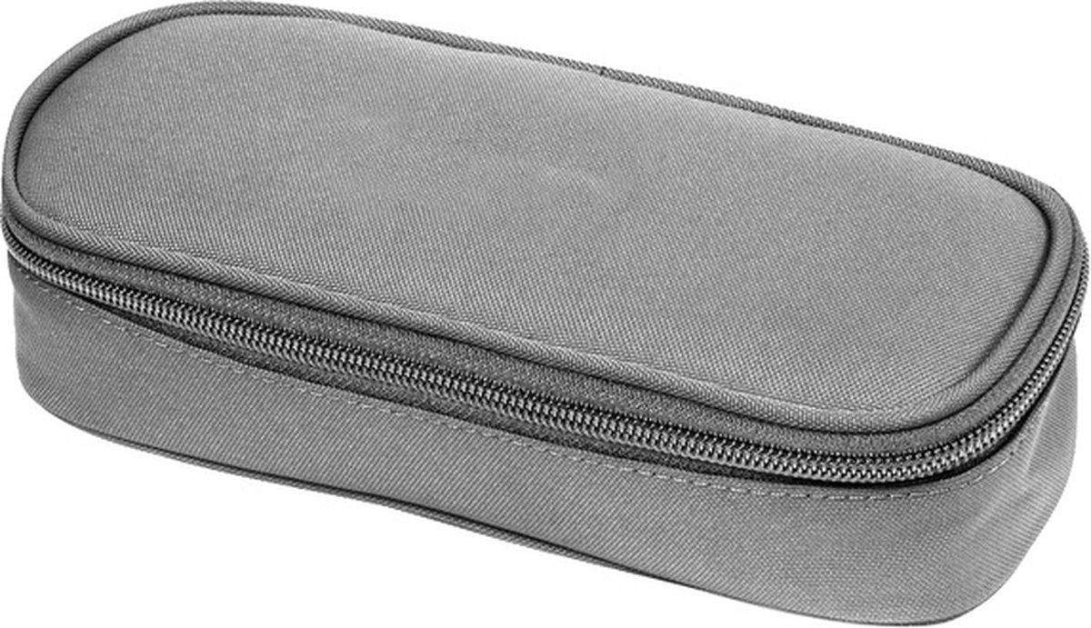 Känguru-Stiftetui – oval – 22 x 5 x 9 cm – hellgrau