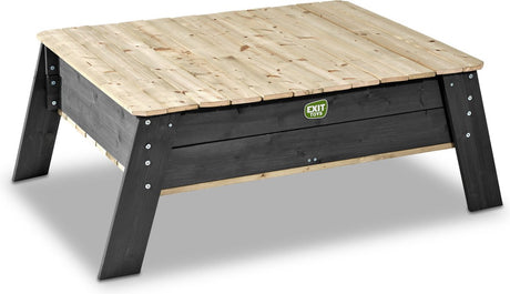 Exit toys exit aksent zandtafel xl - houten zandbak met deksel op poten - ook een speeltafel - ruimte voor meer kinderen - grijs