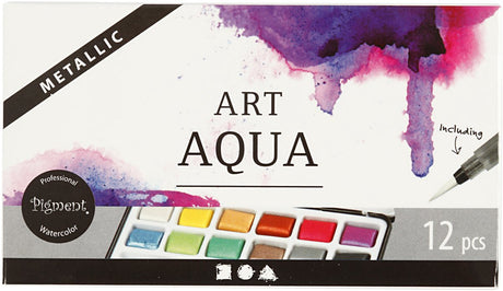 Pigment Art Aqua-Aquarellfarbe, verschiedene Farben, 12 Farben