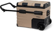 Steamy -e dual zone roller elektrische compressor koelbox op wielen - dual zone - 45 liter - 12v en 230v - voor auto en camping - frigobox - sandstone