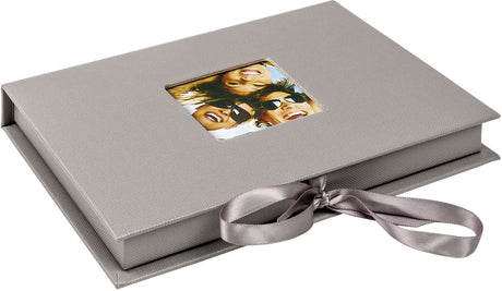 Walther fb-112-x fun – Foto-Aufbewahrungsbox – Größe 20 x 15 x 3 cm – 70 Fotos 13 x 18 cm – grau