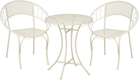 Mica decorations marseille bistroset - set van 3 - ijzer - off-white