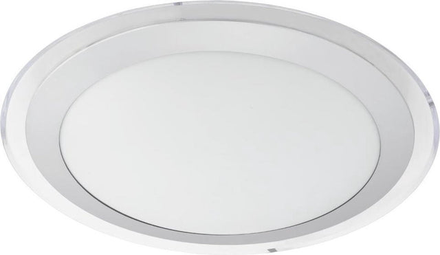 Eglo competa 1 - wand plafondlamp - 1 lichts - ø335mm. - wit, zilver, helder