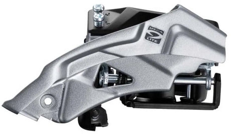 Shimano Umwerfer 3 x 9-Gang Altus FD-M2000 Top Swing – Dual Pull mit niedriger Klemmung – 40 Zähne (66–69°) – Schwarz Silber