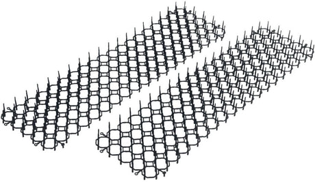 Kinzo Tierabwehrmatte 2 Stück für Tierabwehr Garten – Katzenabwehrmatte zum Vertreiben von Katzen – Gartenabwehrmatte mit Spikes – Vogelabwehr – Spikematte Garten – 49 x 14 cm