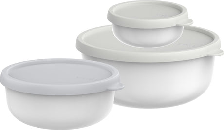 Mepal bewaardoosset 3-delig lumina - 2.5 l - magnetronbakje met deksel - white