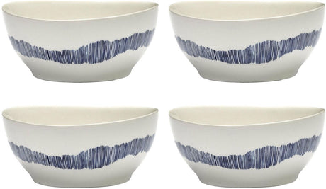 Serax - Ottolenghi Festmahl - Schüssel S - Weiß Blau - 16 ø - 4 Stück
