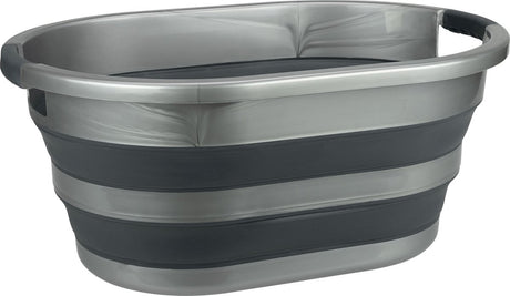 Abbey camp wasteil - opvouwbaar - 27 liter - grijs - 53.5 x 40 x 24 cm