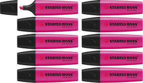 Stabilo boss original - markeerstift - hoogtse kwaliteit - lila - doos 10 stuks