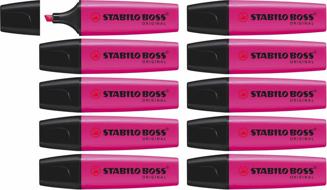 Stabilo boss original - markeerstift - hoogtse kwaliteit - lila - doos 10 stuks