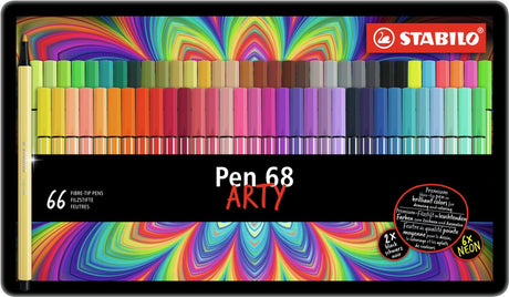 Stabilo Pen 68 - Filzstift - Arty - Metallset 65-tlg.