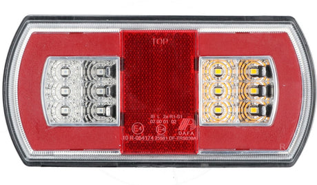 Carpoint LED-Rücklicht - rechts - 5 Funktionen - Fahrtrichtungsanzeiger, Rücklicht, Bremslicht, Kennzeichenlichtreflektor - Schraubmontage 4 vormontierte Anschlussdrähte - Abmessungen 165x80mm