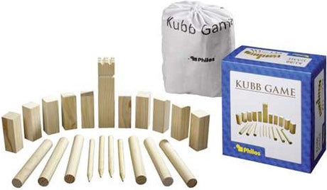 Philos Kiefernholz Kubb-Spiel original 31x28cm