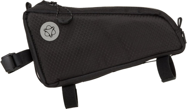 Agu venture top tube bag - fietstas - 0.7l - waterafstotend - gerecycled polyester - 3m reflectie - met ã©ã©n hand te openen - ykk ritssluiting - zwart