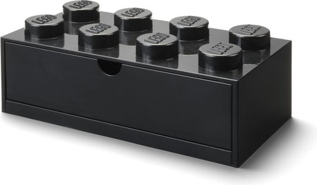 Lego - Aufbewahrungsbox Schreibtischschublade Ziegel 8 - Kunststoff - Schwarz
