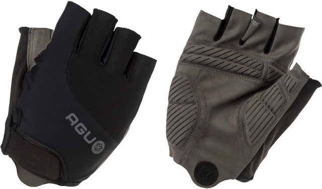 Agu super gel - fietshandschoenen - 4 mm gelpadding - ax suede grip - vingerloos - unisex - zwart - xxl