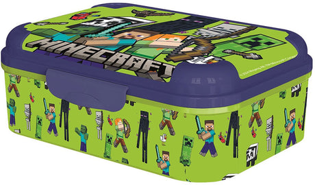 Stor minecraft asker lunchzak groen kinderen