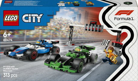 Lego 60474 city - f1® grid met vcarb en sauber racewagens