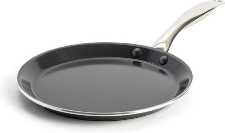 Dagelijkse kost pannenkoekenpan 24cm - pfas-vrije antikleeflaag - koekenpan inductie - keramische koekenpan - ovenbestendig tot 220°c - zwart